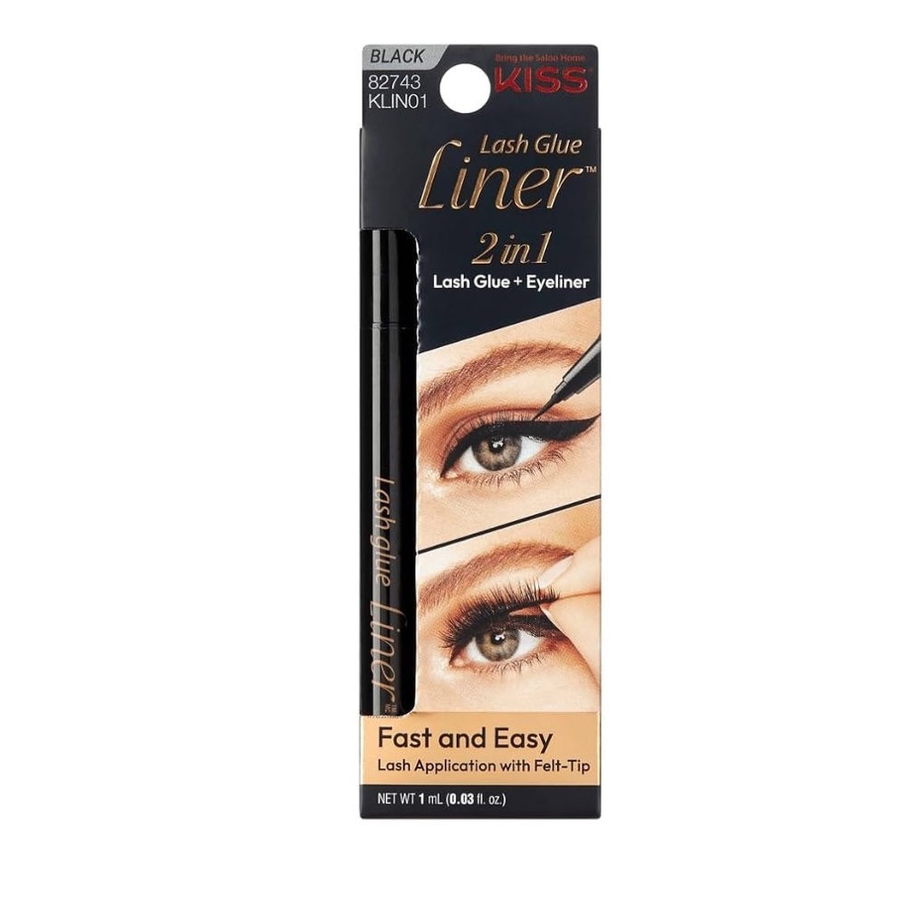 KISS Lash Glue Liner 2-in-1 Black Eyeliner